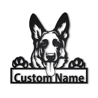 Personalized German Shepherd Dog Metal Sign Art | Custom German Shepherd Dog Metal Sign | Animal Funny | Father's Day Gift | Pet Gift - Thegiftio UK