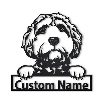 Personalized Goldendoodle Dog Metal Sign Art, Custom Goldendoodle Dog Metal Sign - Thegiftio UK