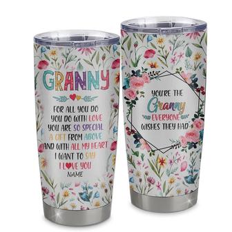Personalized Granny From Granddaughter Grandson Grandchildren Stainless Steel Tumbler Cup You Are So Special I Love You Granny Mothers Day Birthday Christmas Travel Mug - Thegiftio UK