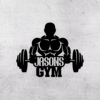 Personalized Gym Sign, Metal Gym Sign, Workout Room Decor, Home Gym Sign, Fitness Center Sign, Workout Metal Sign, Custom Gym Metal Sign - Thegiftio