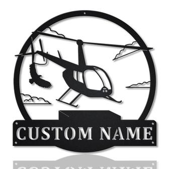 Personalized Helicopter Metal Sign | Custom Helicopter Metal Sign | Hobbie Gifts - Thegiftio UK