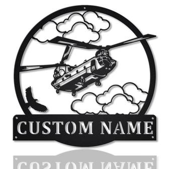 Personalized Helicopter Metal Sign | Custom Helicopter Metal Sign | Hobbie Gifts | Birthday Gift - Thegiftio UK