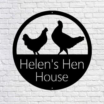 Personalized Hen House Sign, Hen House Coop Sign, Metal Chicken Coop Sign - Thegiftio UK