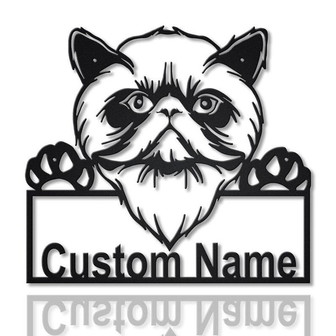 Personalized Himalayan Cat Metal Sign Art, Custom Himalayan Cat Metal Sign - Thegiftio UK