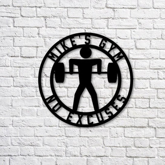 Personalized Home Gym Signs for Workout Room, Personalized Metal Sign, Personalized Gym Sign Weight Lifting - Thegiftio UK