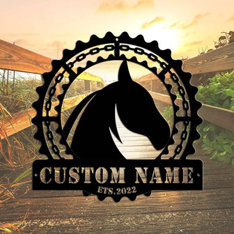 Personalized Horse Metal Sign, Farm Horse Sign, Customized Front Door Welcome Horse, Antique indoor /outdoor Metal Art, Housewarming Gift - Thegiftio UK