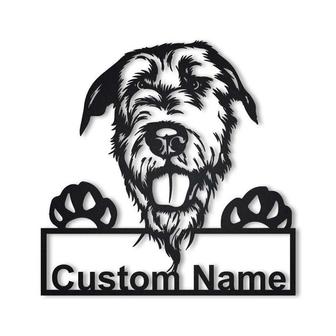 Personalized Irish Wolfhound Dog Metal Sign Art | Custom Irish Wolfhound Dog Metal Sign | Birthday Gift | Animal Funny - Thegiftio UK