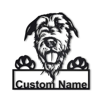 Personalized Irish Wolfhound Dog Metal Sign Art | Custom Irish Wolfhound Dog Metal Sign | Birthday Gift | Animal Funny - Thegiftio