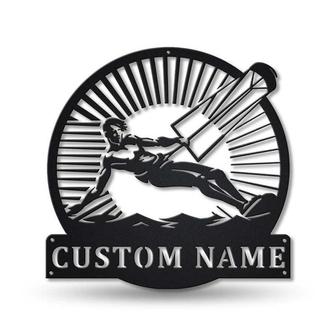 Personalized Kitesurfing Sport Monogram Metal Sign Art | Custom Kitesurfing Sport Metal Sign | Hobbie Gifts | Sport Gift | Birthday Gift - Thegiftio UK
