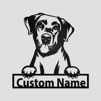 Personalized Labrador Retriever Metal Sign | Labrador Retriever Metal Wall Art | Dog Metal Sign | Labrador Retriever Gift | Dog Lover | - Thegiftio UK