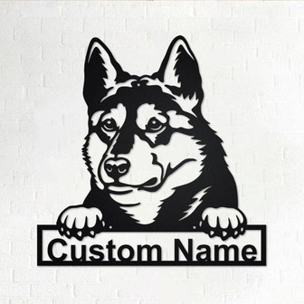 Personalized Laika Dog Cut Metal Sign, Dog Lover Custom Name Metal Wall Art, Laser Cut Metal Signs Laika Dog - Thegiftio UK
