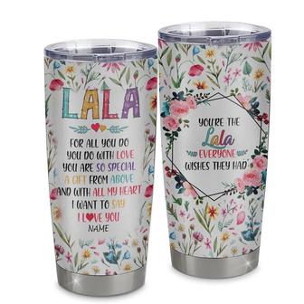 Personalized Lala From Granddaughter Grandson Grandchildren Stainless Steel Tumbler Cup You Are So Special I Love You Lala Mothers Day Birthday Christmas Travel Mug - Thegiftio UK