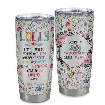 Personalized Lolly From Granddaughter Grandson Grandchildren Stainless Steel Tumbler Cup You Are So Special I Love You Lolly Mothers Day Birthday Christmas Travel Mug - Thegiftio UK