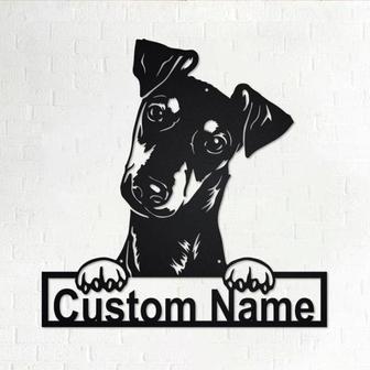 Personalized Manchester Terrier Dog Cut Metal Sign, Dog Lover Custom Metal Wall Art, Laser Cut Metal Signs Terrier Dog - Thegiftio UK