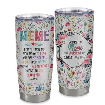 Personalized Meme From Granddaughter Grandson Grandchildren Stainless Steel Tumbler Cup You Are So Special I Love You Meme Mothers Day Birthday Christmas Travel Mug - Thegiftio UK