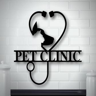 Personalized Metal Animal Clinic Sign, Metal Animal Care Sign, Custom Metal Vet Sign, Personalized Clinic Sign, Custom Vet House Decor - Thegiftio UK