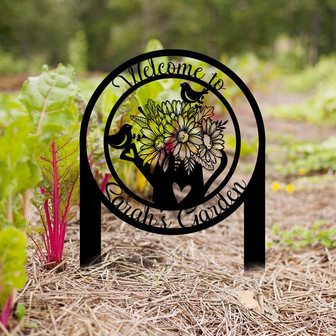 Personalized Metal Garden Sign, Gift For Mother's Day, Gift For Garden Lover - Thegiftio UK