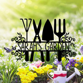 Personalized Metal Garden Sign, Gardening Metal sign- Custom Outdoor Garden Stake, Gift For Gardening Lovers - Thegiftio UK