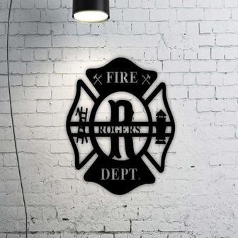 Personalized Metal Maltese Cross Sign, Firefighter Gift, Firefighter Gift, First Responder Gift, Custom Firefighter Metal Sign - Thegiftio UK