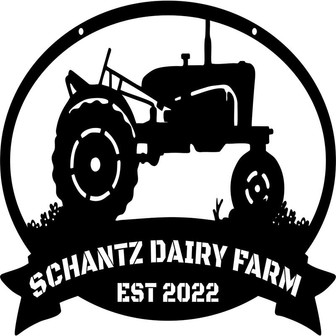 Personalized Metal Tractor Name Sign, Weatherproof Indoor Outdoor Custom Metal Farmhouse Farm Sign - Thegiftio UK