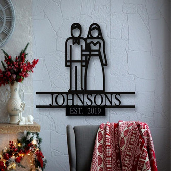 Personalized Metal Wedding Sign, Custom Front Porch Wedding Sign, Custom Wedding Decor, Wedding Gift, Wedding Welcome Sign - Thegiftio UK