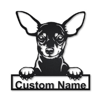 Personalized Miniature Pinscher Dog Metal Sign Art | Custom Miniature Pinscher Metal Sign | Birthday Gift - Thegiftio UK