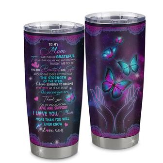 Personalized To My Mom From Daughter Son Stainless Steel Tumbler Cup You Are Beautiful Butterfly Mom Mothers Day Birthday Christmas Travel Mug - Thegiftio UK