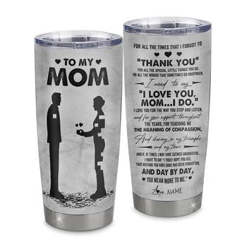Personalized To My Mom From Son Stainless Steel Tumbler Cup Thank You Father And Son Mom Mothers Day Birthday Christmas Travel Mug - Thegiftio UK