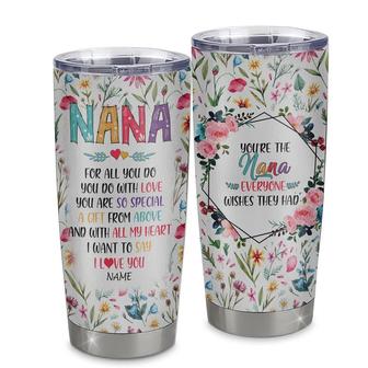 Personalized Nana From Granddaughter Grandson Grandchildren Stainless Steel Tumbler Cup You Are So Special I Love You Nana Mothers Day Birthday Christmas Travel Mug - Thegiftio UK
