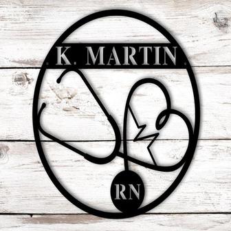 Personalized Nurse Sign, Personalized Nurse Gift, Nurse Decor, RN Gifts, LPN Gifts, CNA Gifts, Doctor Gift, Personalized Metal Sign - Thegiftio UK