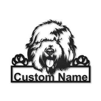 Personalized Old English Sheepdog Dog Metal Sign Art | Custom Old English Sheepdog Dog Metal Sign | Animal Funny | Father's Day Gift | Pets - Thegiftio UK