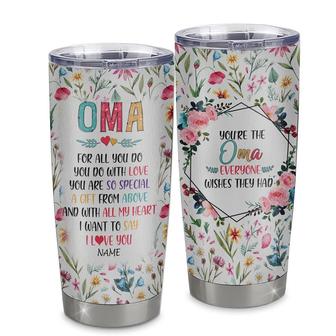 Personalized Oma From Granddaughter Grandson Grandchildren Stainless Steel Tumbler Cup You Are So Special I Love You Oma Mothers Day Birthday Christmas Travel Mug - Thegiftio UK