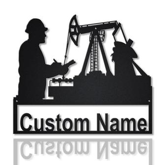 Personalized Petroleum Engineer Monogram Metal Sign Art | Custom Petroleum Engineer Monogram Metal Sign | Job Gift | Birthday Gift - Thegiftio UK