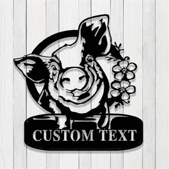 Personalized Pig Farm Metal Sign,Custom Pigs Farmhouse Decor,Farmer Gift - Thegiftio UK