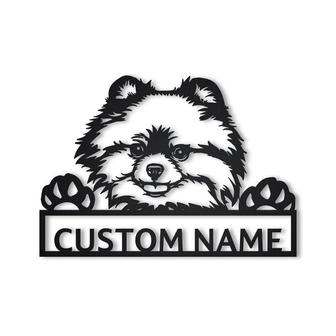 Personalized Pomeranian Dog Metal Sign Art | Custom Pomeranian Dog Metal Sign | Dog Gifts Funny | Dog Gift | Animal Custom