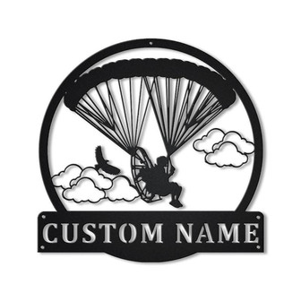 Personalized Powered Parachute Monogram Metal Sign Art ,Custom Powered Parachute Metal Sign, Parachute Lover Sign Decoration For Living Room - Thegiftio UK