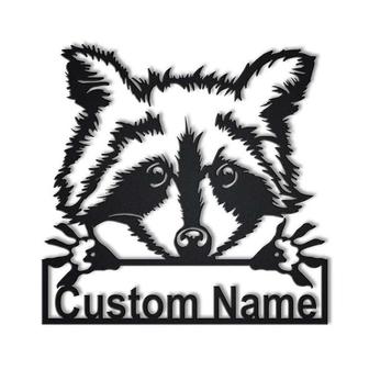 Personalized Raccoon Metal Sign Art | Custom Raccoon Metal Sign | Animal Funny | Pets Gift - Thegiftio UK