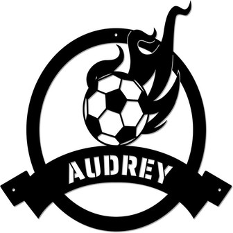 Personalized Room Door Signs for Kids Room | Kids Room Signs for Door with Soccer Ball - Thegiftio