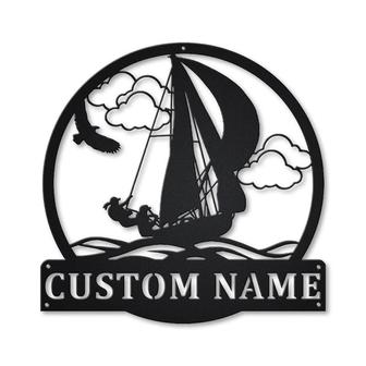 Personalized Sailing Sport Monogram Metal Sign | Custom Sailing Metal Sign | Birthday Gift | Sailing Gift - Thegiftio UK