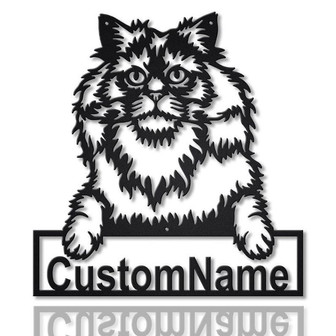 Personalized Selkirk Rex Cat Metal Sign Art, Custom Selkirk Rex Cat Metal Sign - Thegiftio UK