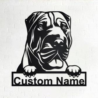Personalized Shar Pei Dog Metal Sign, Dog Lover Metal Wall Art, Laser Cut Metal Signs Shar Pei Dog - Thegiftio UK