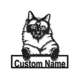 Personalized Siamese Cat Metal Sign Art | Custom Siamese Cat Metal Sign | Father's Day Gift | Pets Gift | Birthday Gift - Thegiftio UK