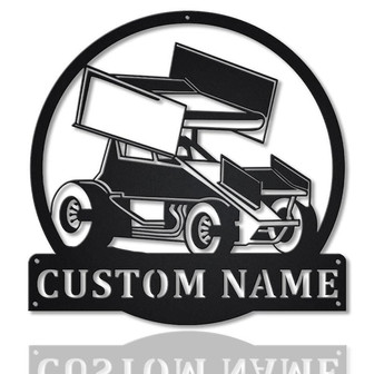 Personalized Sprint Car Metal Sign | Custom Sprint Car Metal Sign | Birthday Gift | Sprint Car Gift - Thegiftio UK