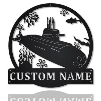 Personalized Submarine Monogram Metal Sign Art | Custom Submarine Metal Sign | Hobbie Gifts | Sport Gift | Birthday Gift - Thegiftio UK