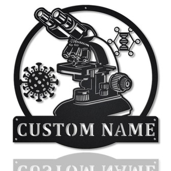 Personalized Teacher Scientist Metal Sign Art | Custom Teacher Scientist Monogram Metal Sign | Teacher Gifts - Thegiftio