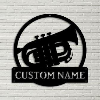 Personalized Tuba Music Monogram Metal Sign Art, Custom Tuba Music Monogram Metal Sign, Tuba Music Gifts for Men, Musical Instrument - Thegiftio UK