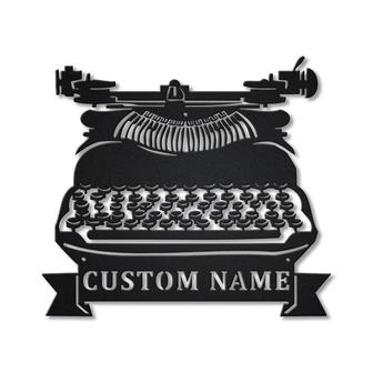 Personalized Typewriter Metal Sign | Custom Typewriter Metal Sign | Typewriter Sign | Birthday Gift | Hobbie Gift - Thegiftio UK