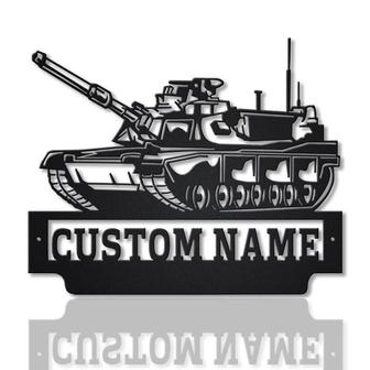 Personalized US Military Tank Metal Sign | Custom US Military Tank Metal Sign | Military Tank Gift - Thegiftio UK