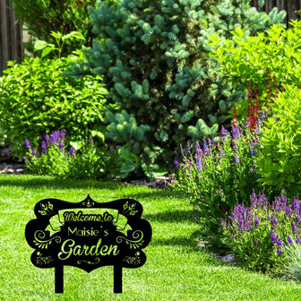 Personalized Welcome Garden Stake Metal Sign - Thegiftio UK