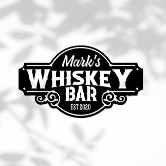 Personalized Whiskey Bar Metal Sign, Custom Name Beer Sign, Metal Home Bar Decor, Whisky Scotch Drink Lover Gift - Thegiftio